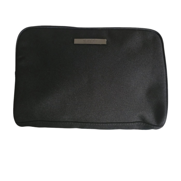 Gucci Beauty Canvas Makeup Bag Black NWOT Travel Cosmetics Pouch - Picture 10 of 17